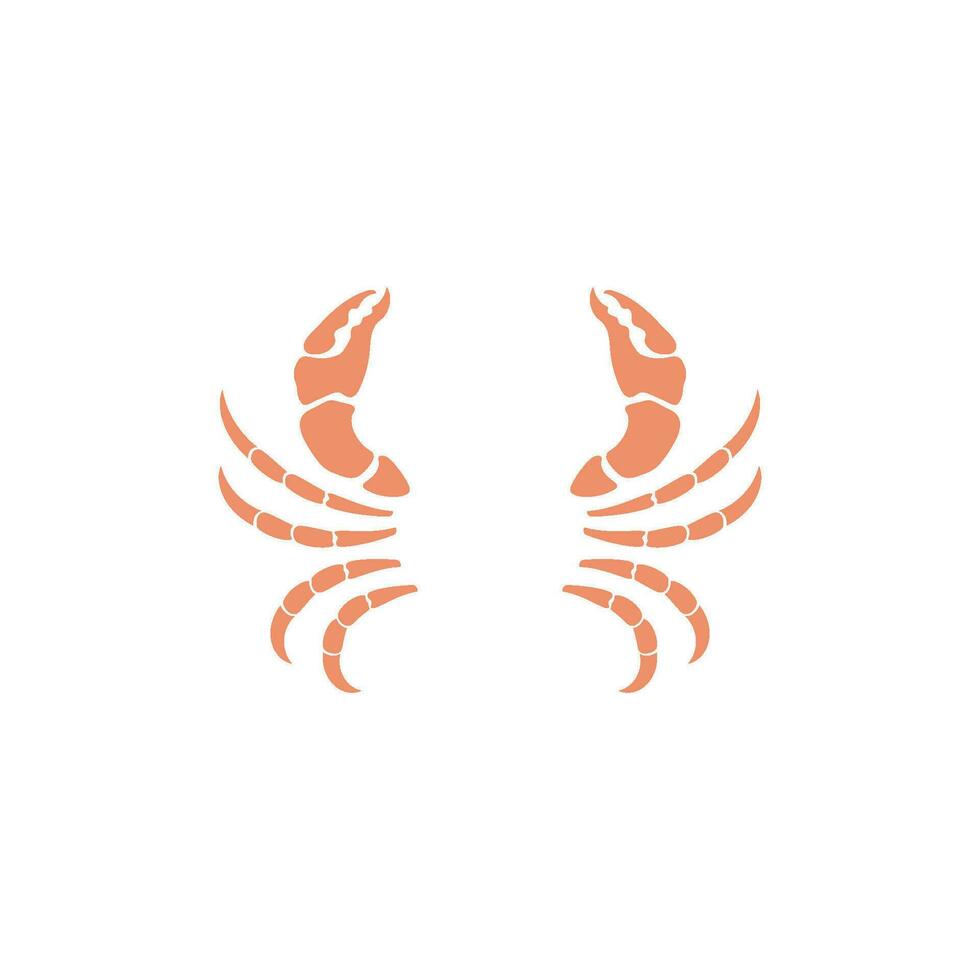 Crab vector icon illustration