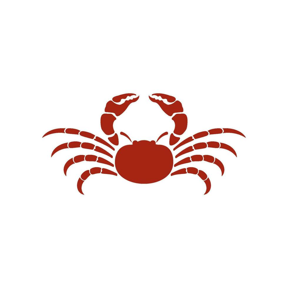Crab vector icon illustration