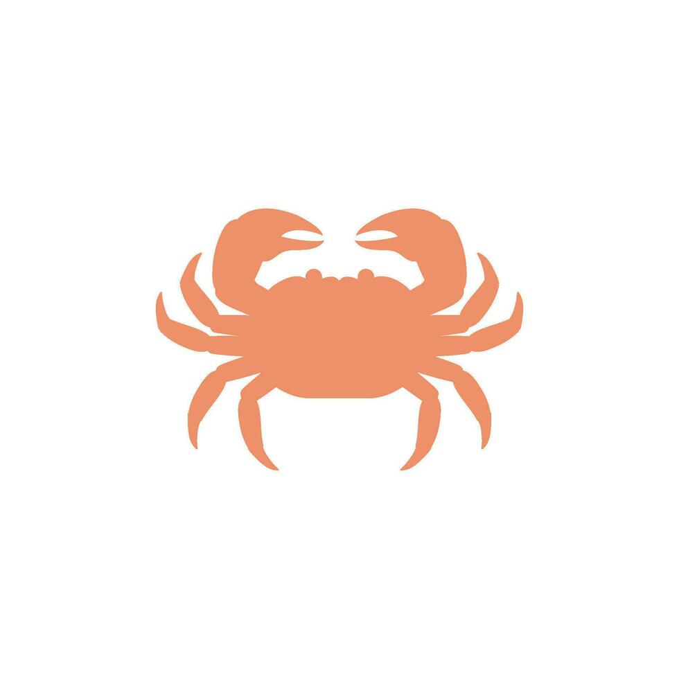 Crab vector icon illustration