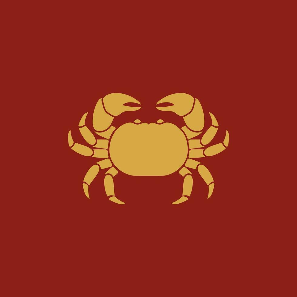 Crab vector icon illustration