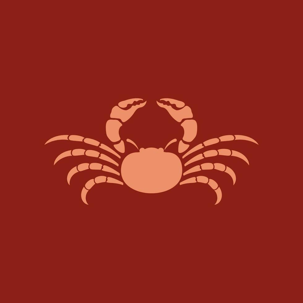 Crab vector icon illustration