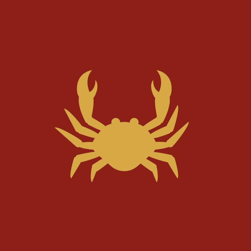 Crab vector icon illustration