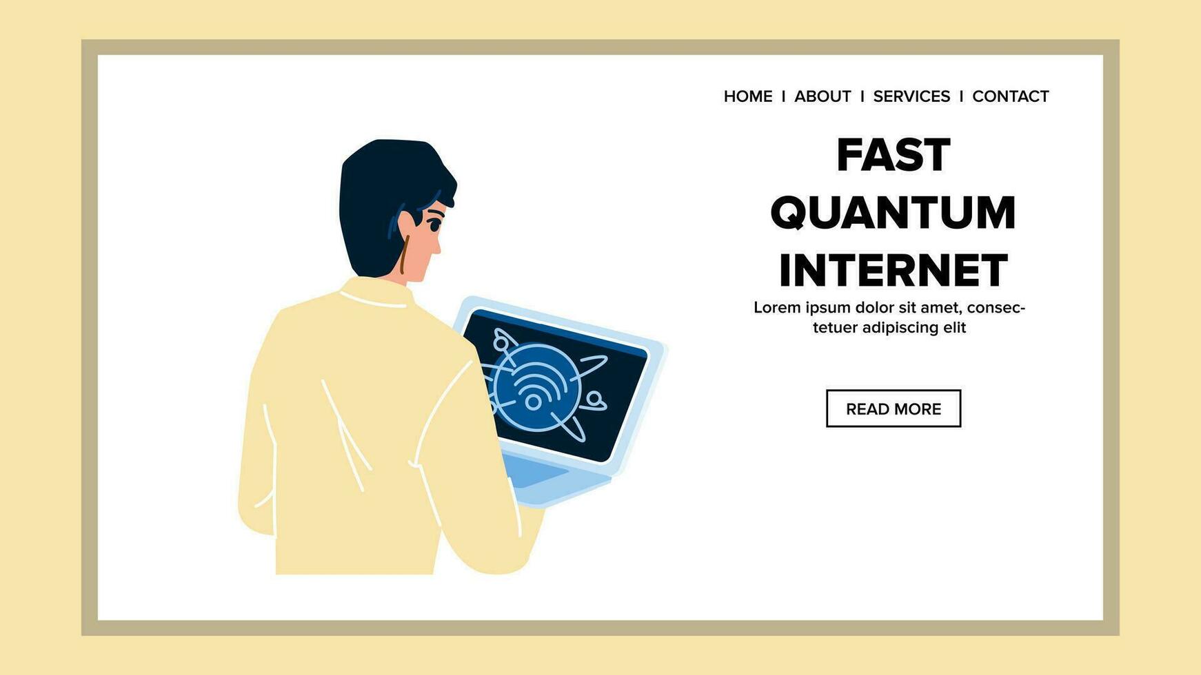 digital fast quantum internet vector