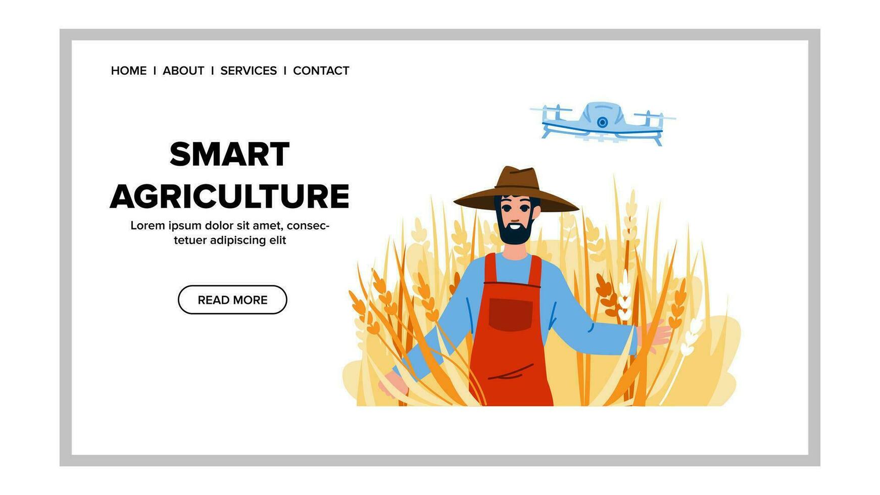 digital smart agriculture vector