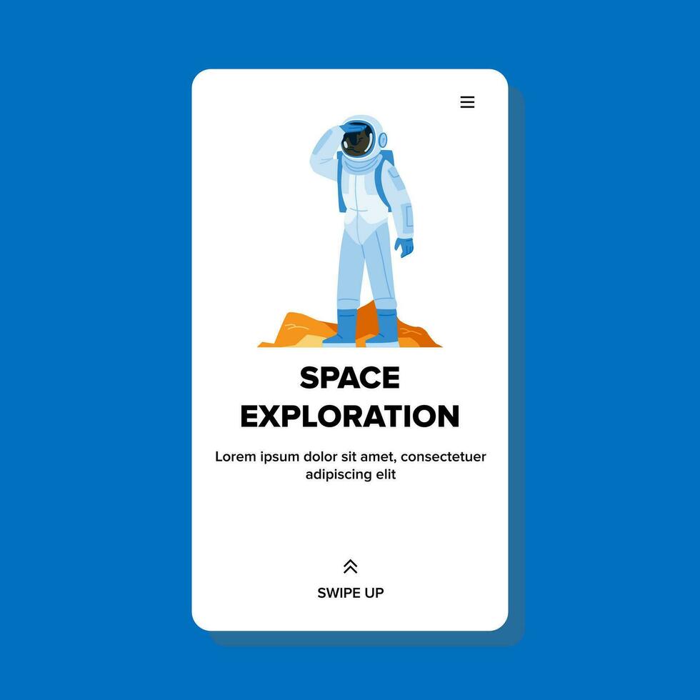 planet space exploration vector