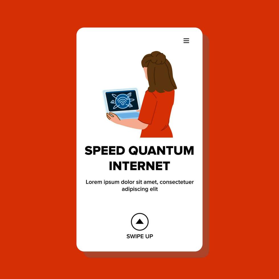 network speed quantum internet vector