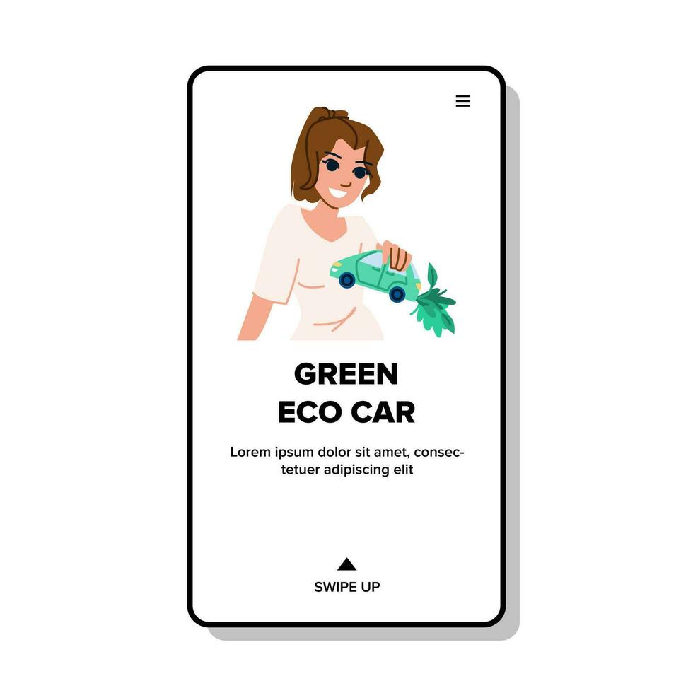 energía verde eco coche vector