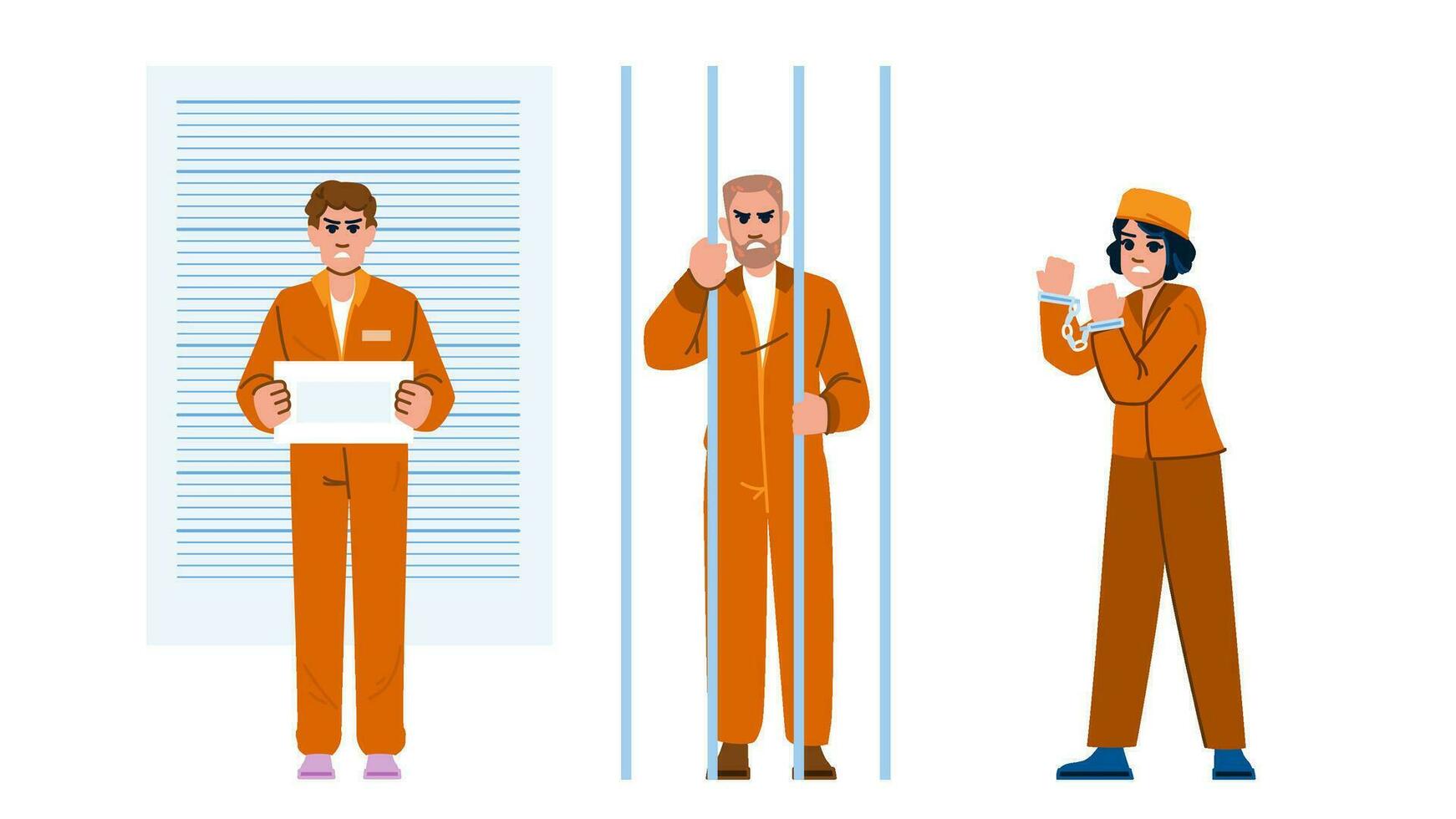 jail prisoner person vector