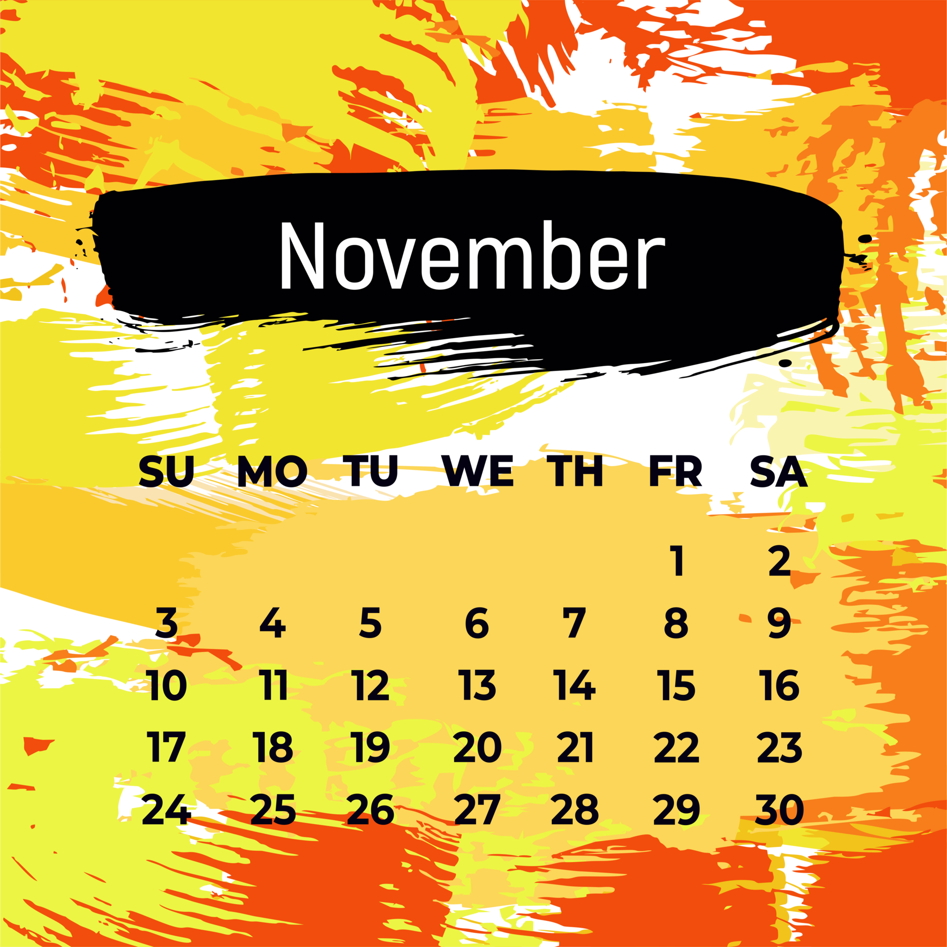 Page For November 2024 Year Square Calendar Planner For A Month page-for-november-2024-year-square-calendar-planner-for-a-month
