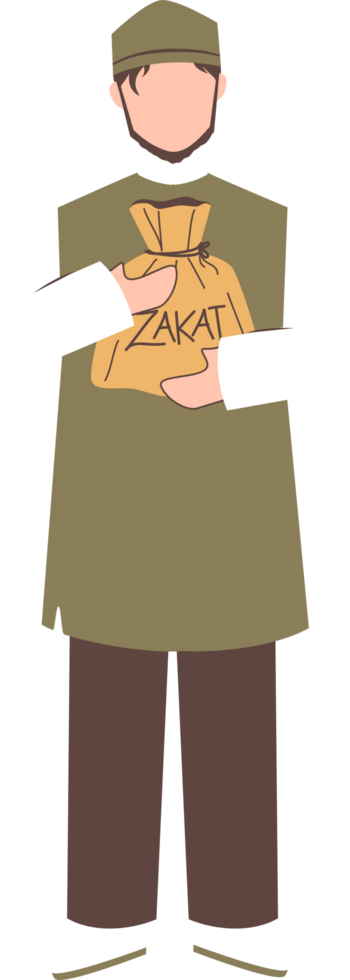 Muslim giving zakat png