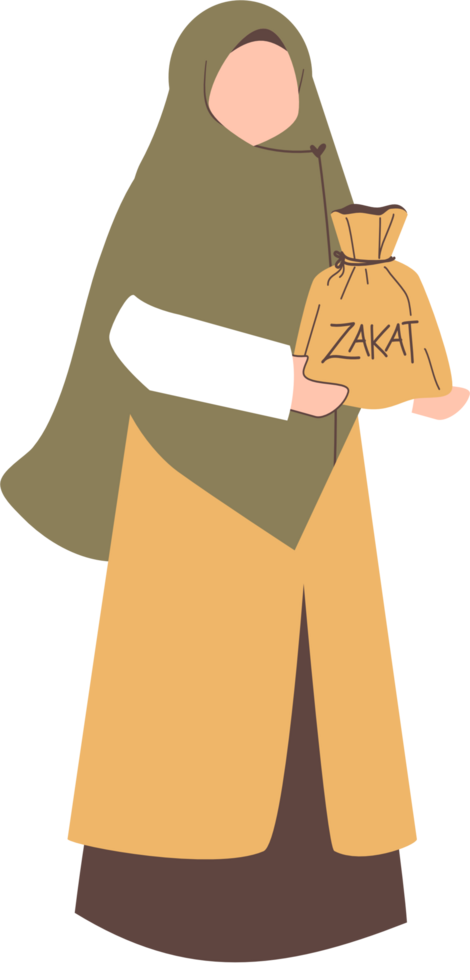 Muslim giving zakat png