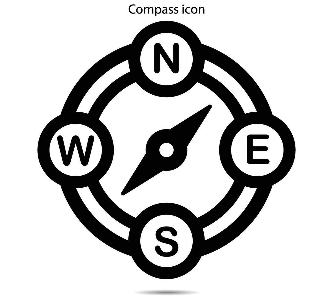 Compass icon, Vector illustrator