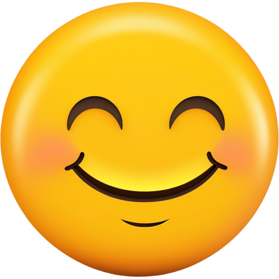 AI generated Slightly Smiling Face Emoticon. AI Generative png