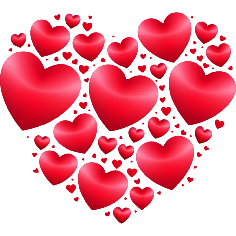 AI generated Valentine day hearts. AI Generative png