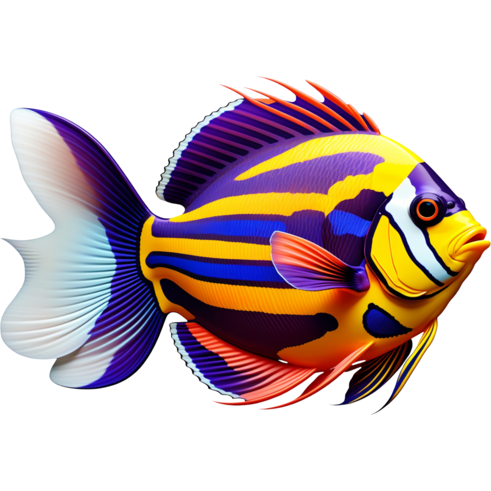 AI generated Coral reef fish. AI Generative png