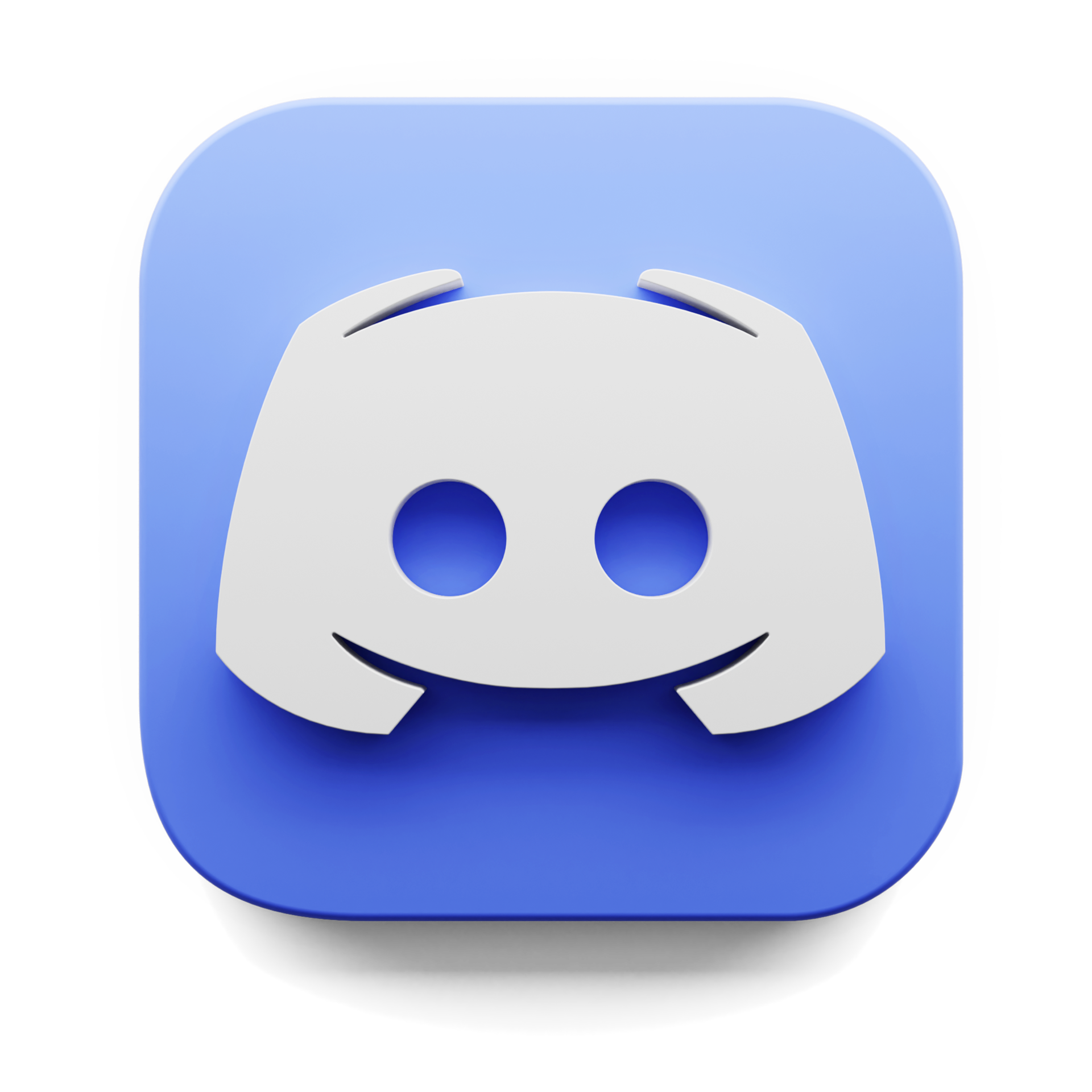 Discord app logo in big sur style 3d render icon design concept element