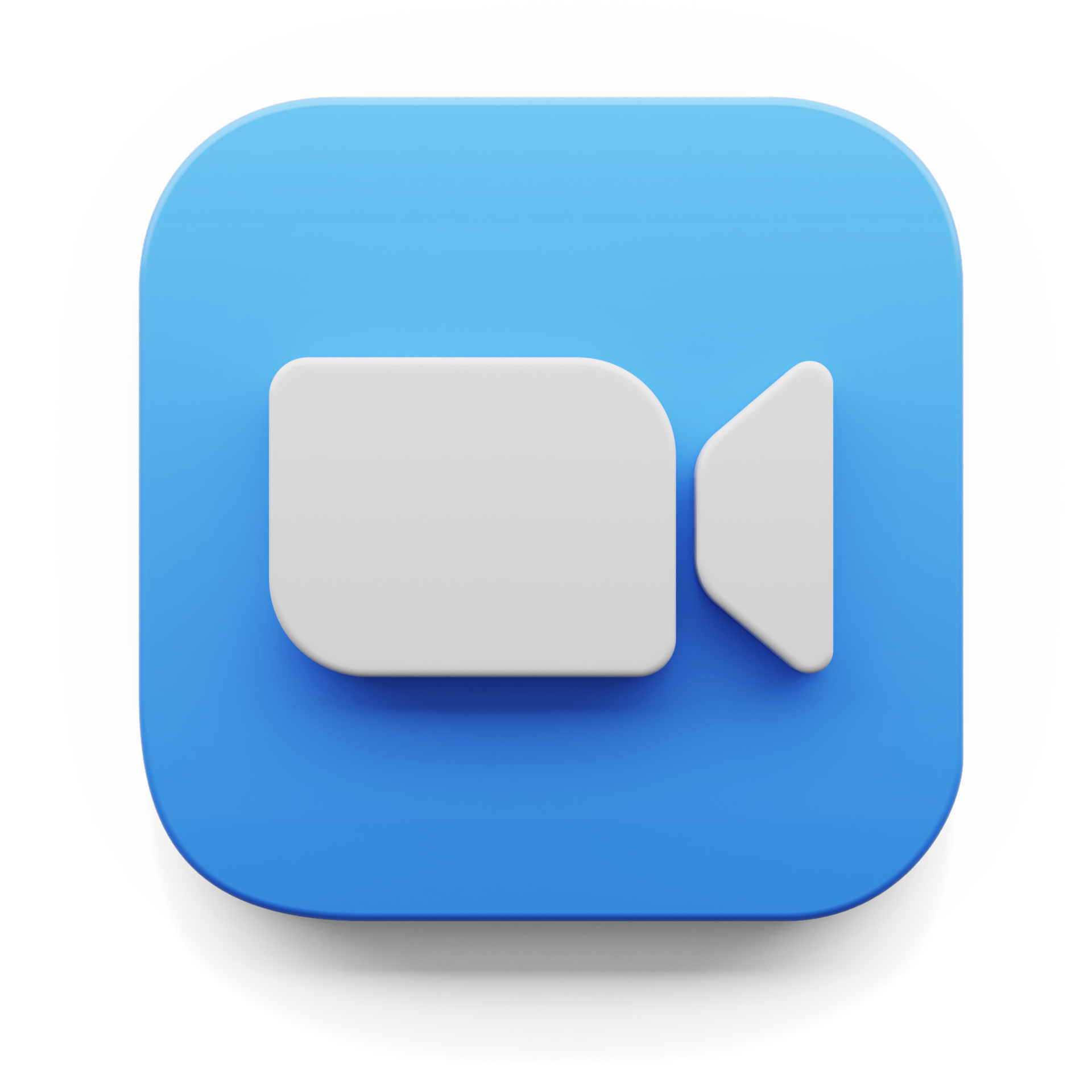 zoom app logo in big sur style 3d render icon design concept element