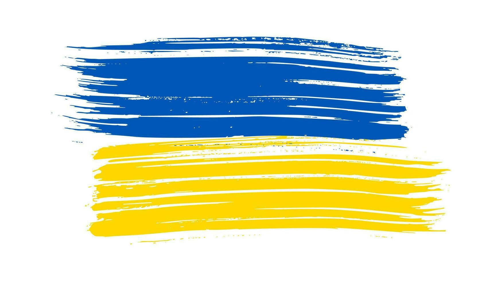 Ukrainian national flag in grunge style vector