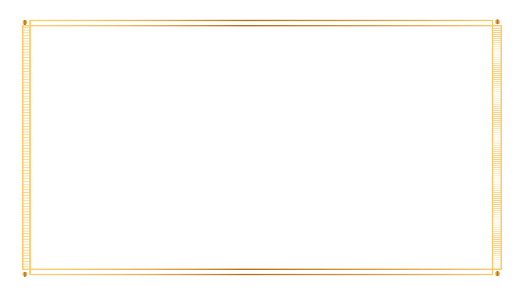 Rectangle golden frame border png