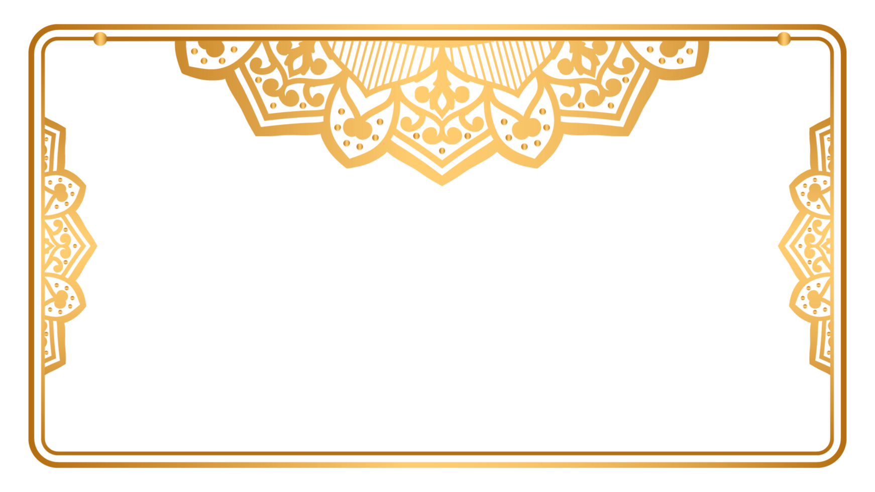 Vintage Luxury Golden Mandala Arabesque Islamic Pattern For Wedding Invitation png