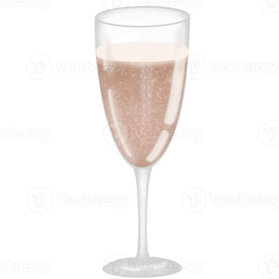 Champagne glas, voor nieuw jaar vieringen en partijen. png