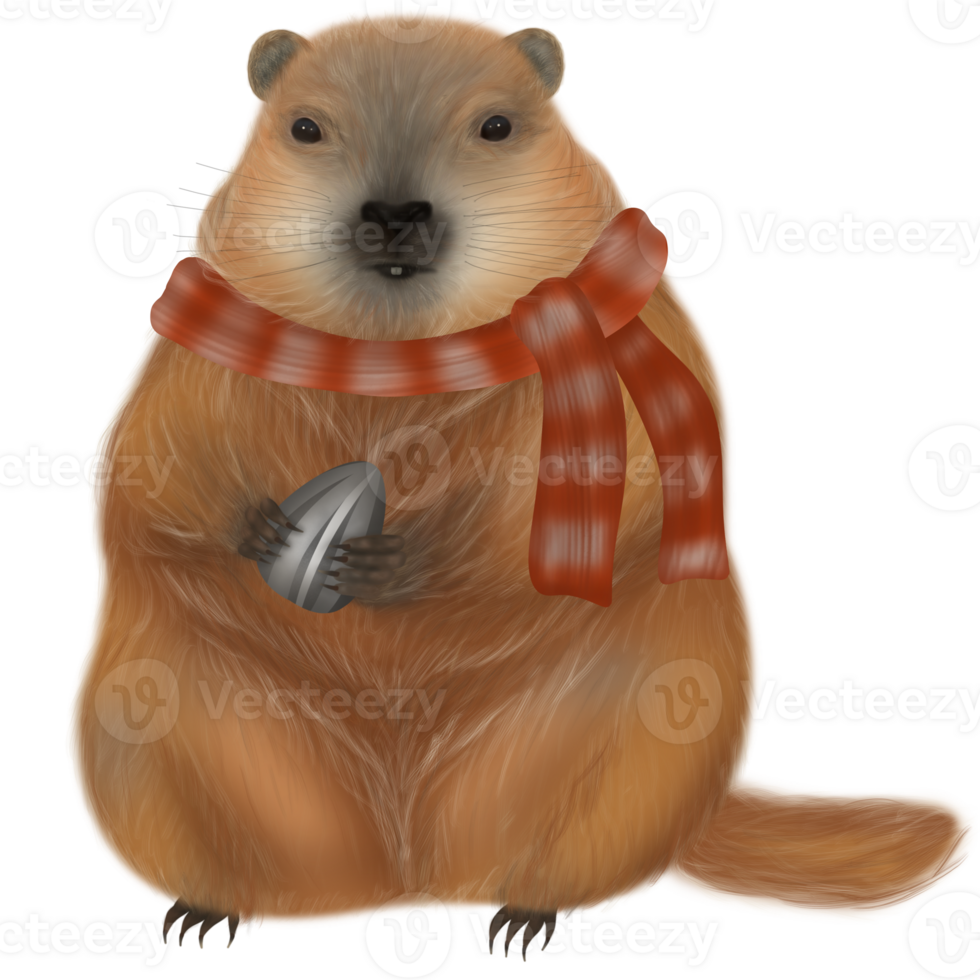 Groundhog Day, perfect for celebrating both winter and the impending arrival of spring. Ready to predict the seasons with charm, whether amidst the cold or as the leaves begin to flourish. png