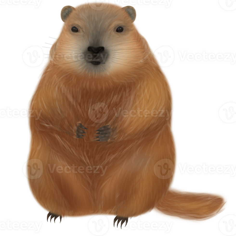 groundhog dag, perfect voor vieren beide winter en de dreigend aankomst van de lente. klaar naar voorspellen de seizoenen met charme, of temidden van de verkoudheid of net zo de bladeren beginnen naar floreren. png