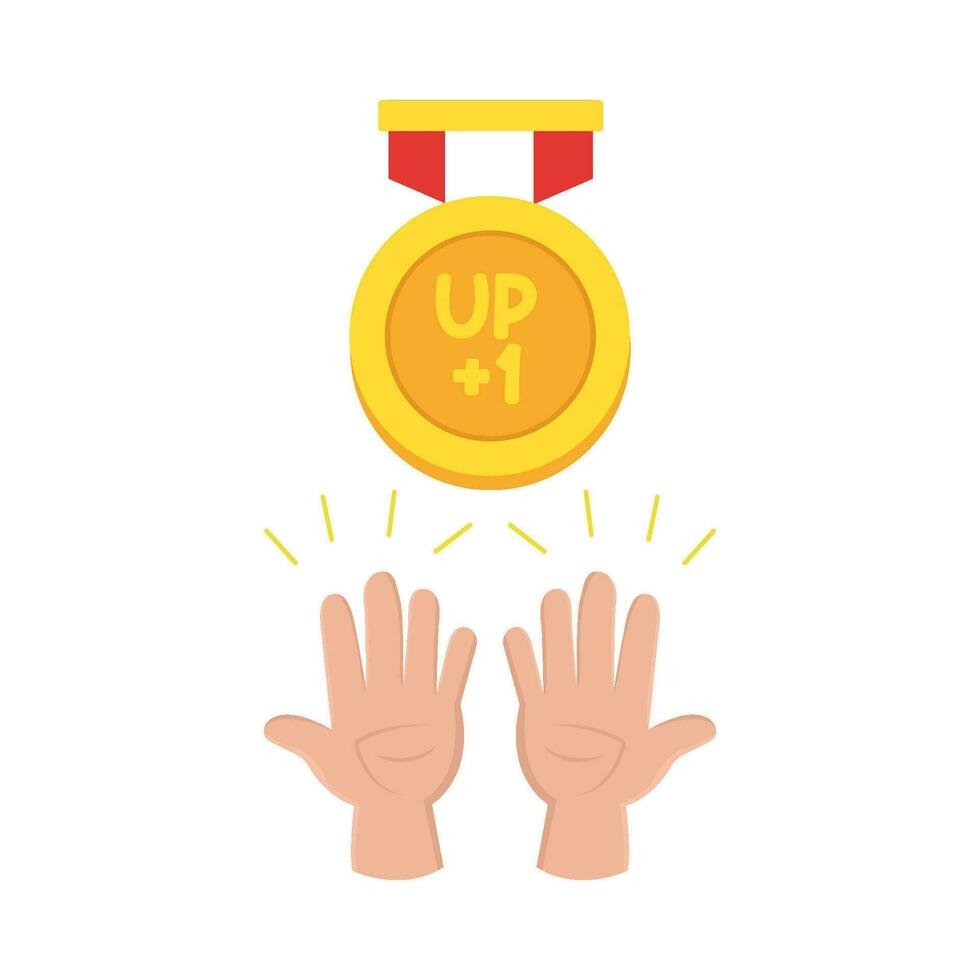 clap with medal competition illustration vector