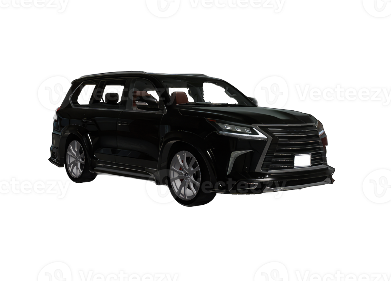 AI generated SUV car isolated on transparent background png