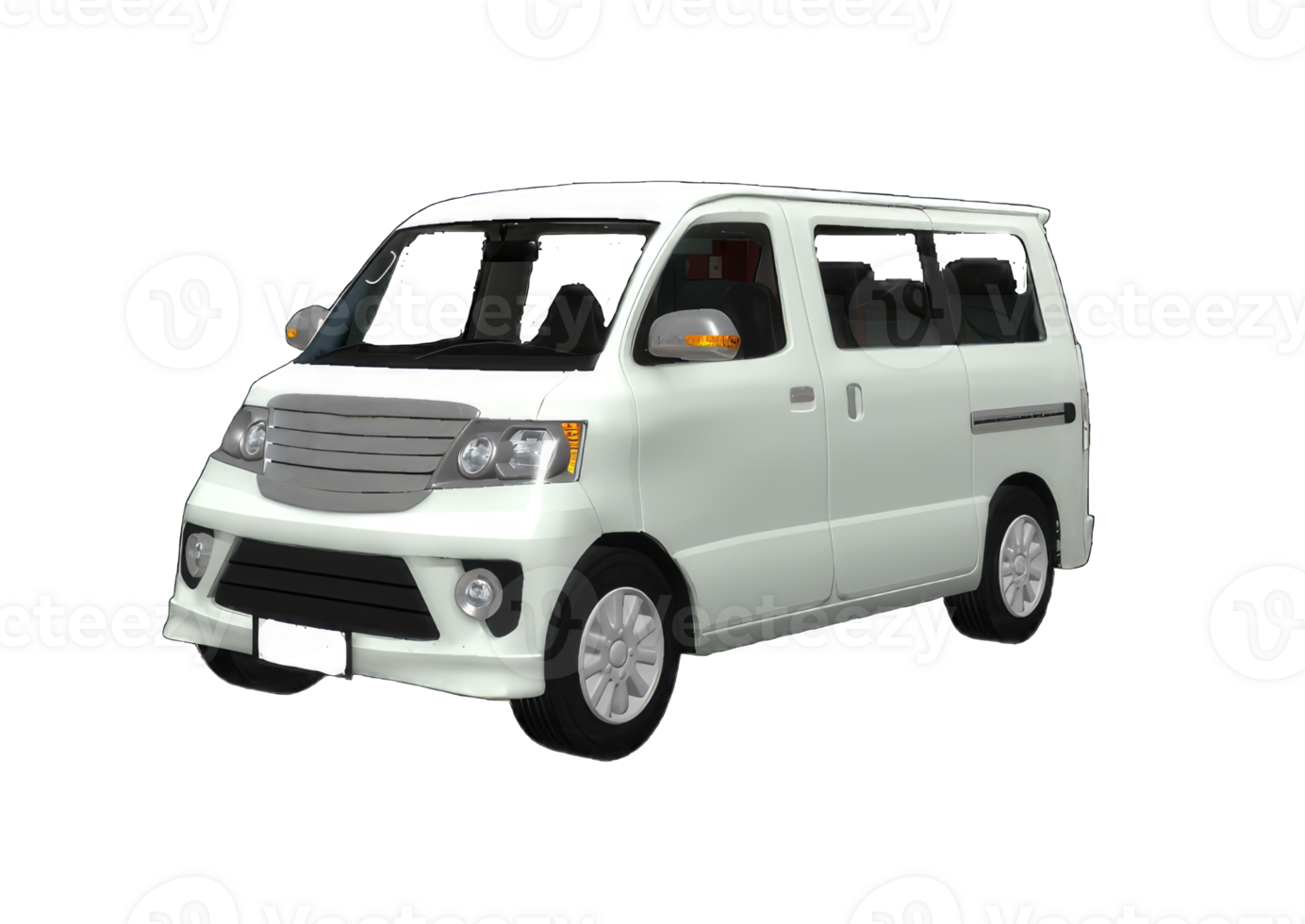 AI generated MPV car isolated on transparent background png