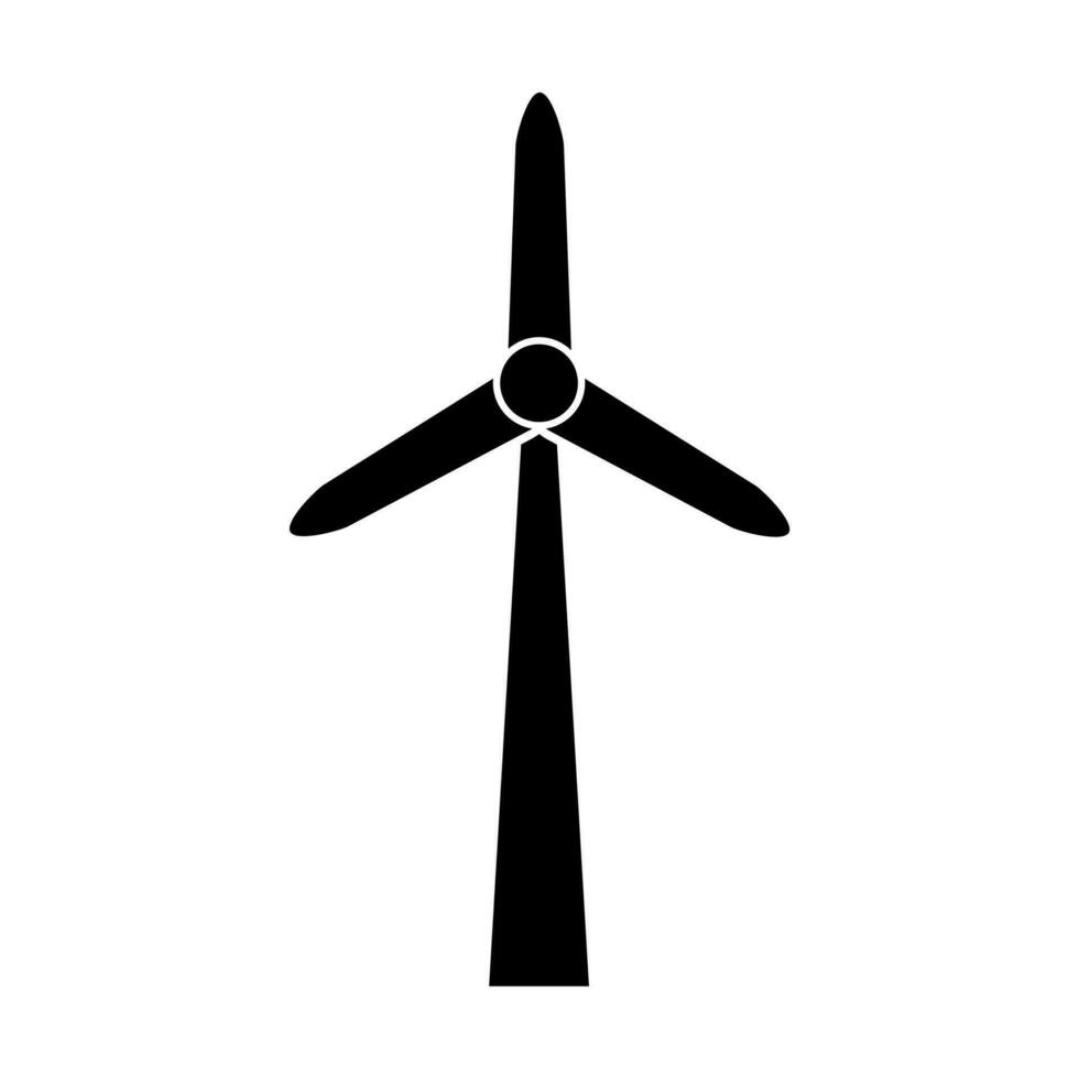 Windmill alternative wind turbine and renewable energy icon environment concept for graphic design, logo, web site, social media, mobile app, ui illustration vector