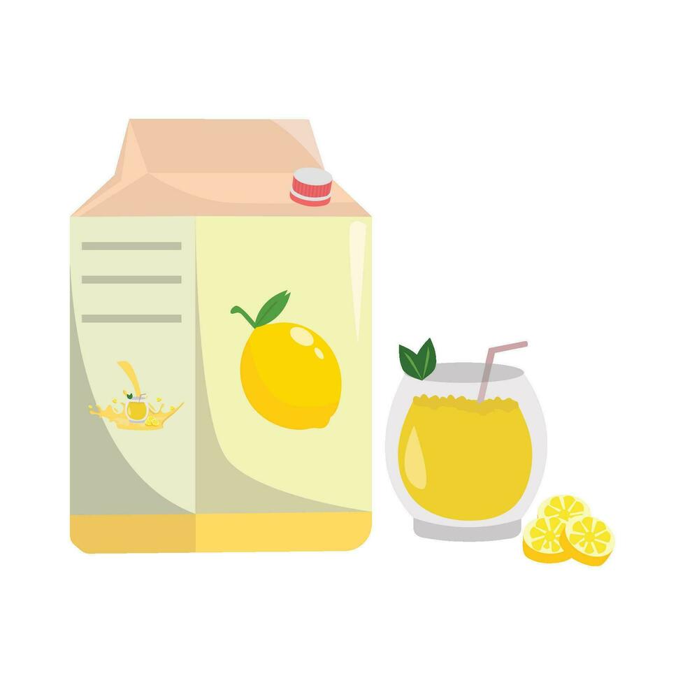 lemon juice illustration vector