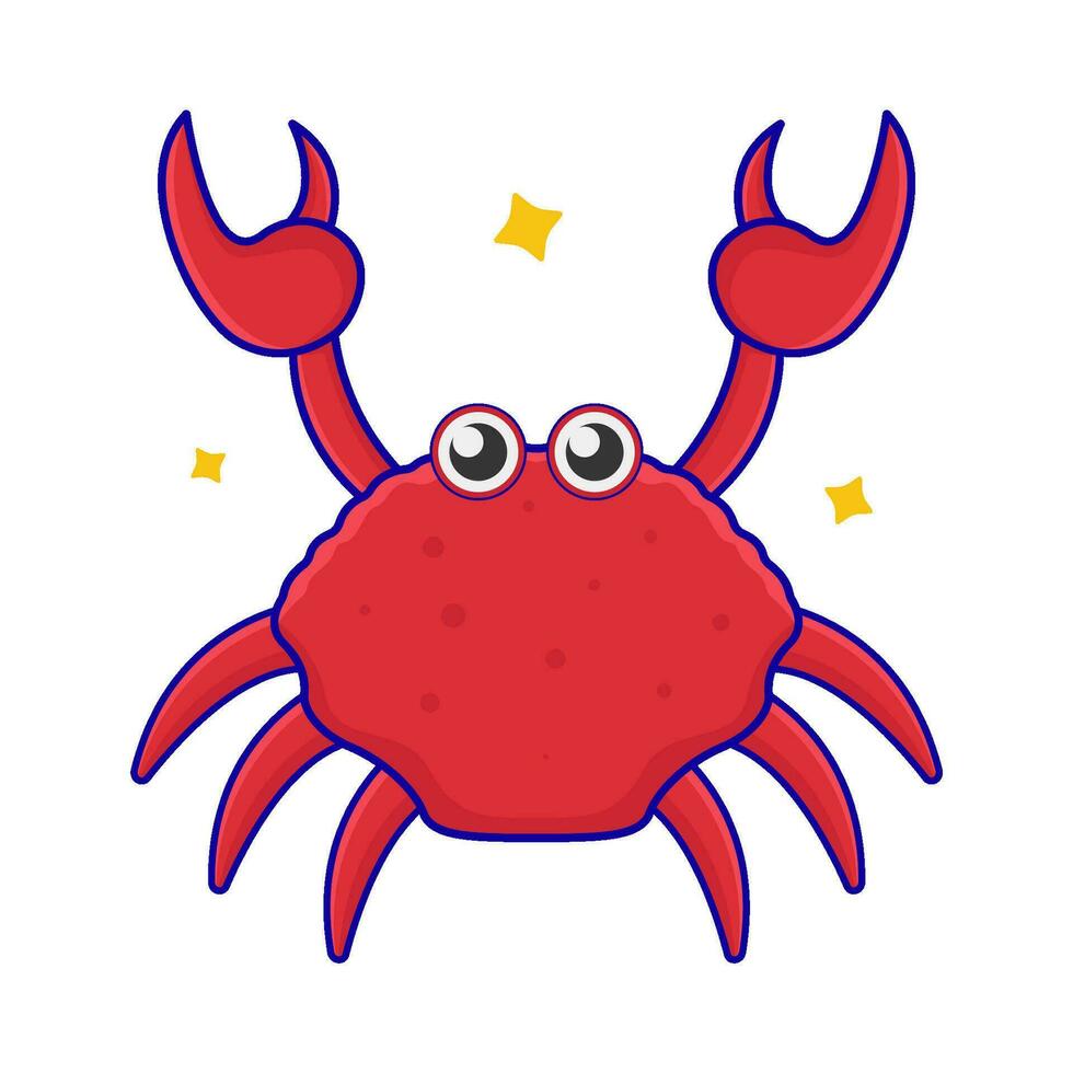 crab animal  illustration vector