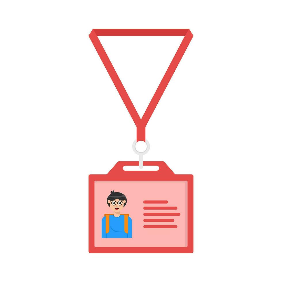 lanyard id card illustration vector