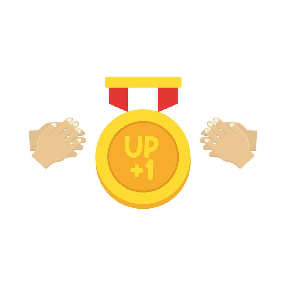 clap with medal competition illustration vector