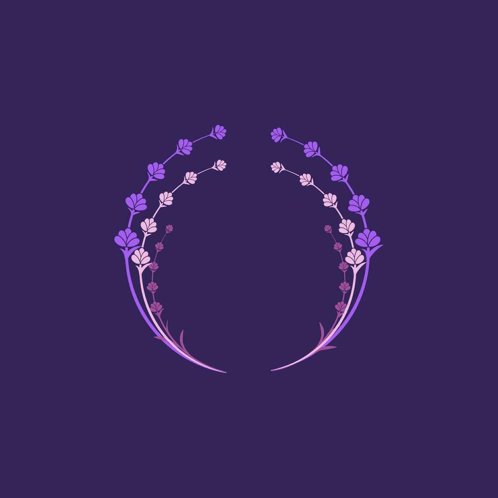 ilustración de icono de vector de flor de lavanda