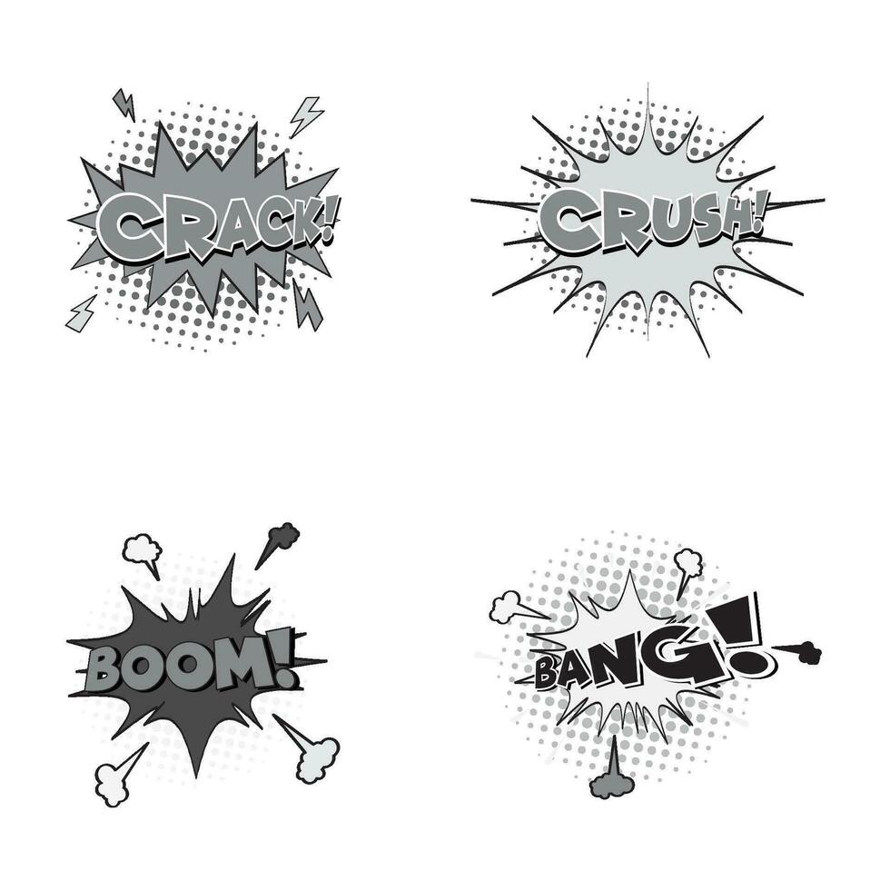 Comic Text, Pop Art style illustration vector