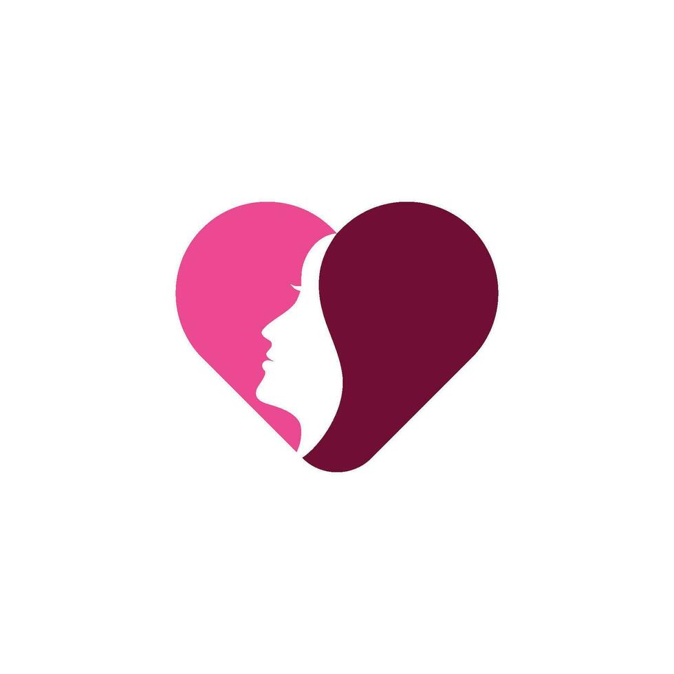 Woman face silhouette vector