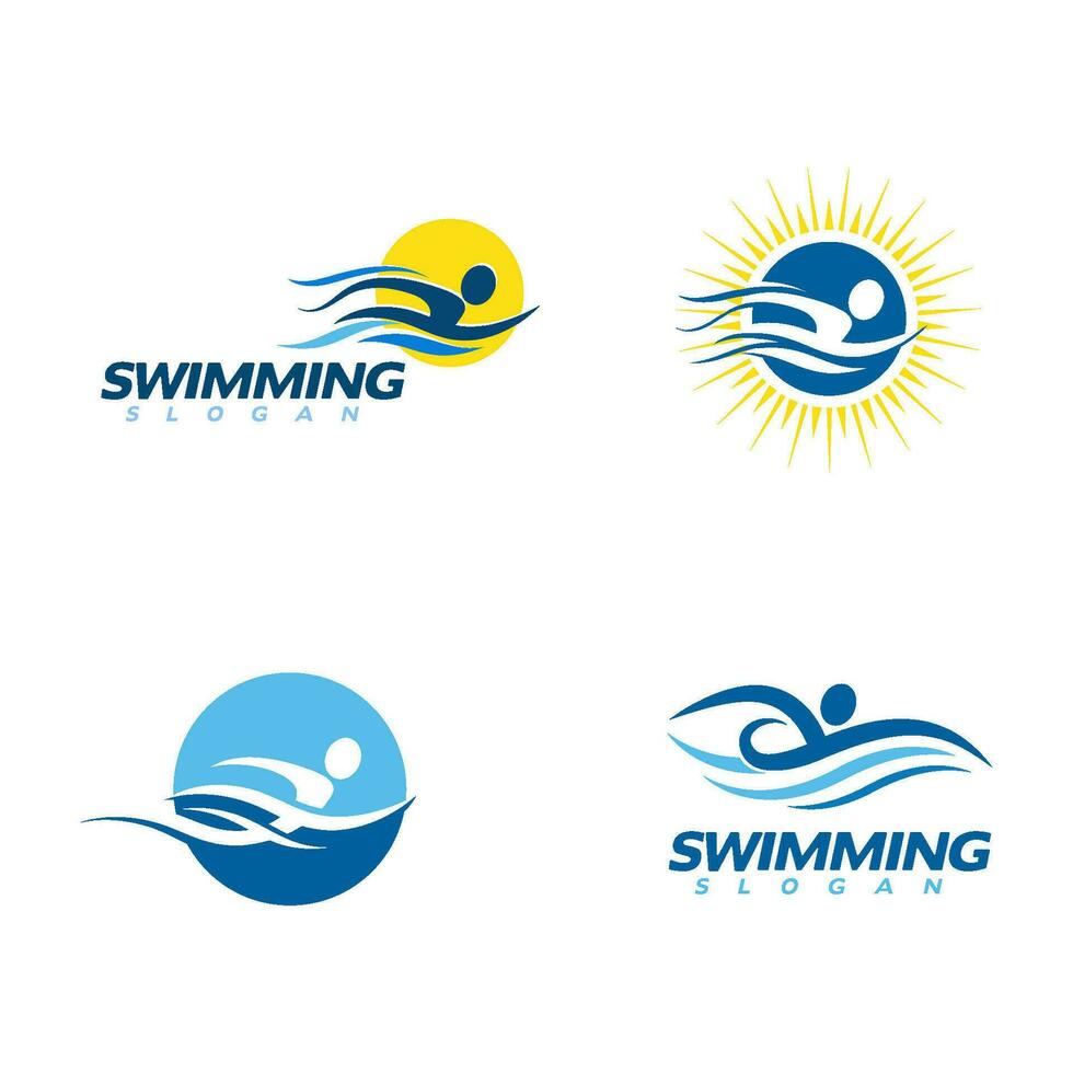 nadando vector ilustración icono