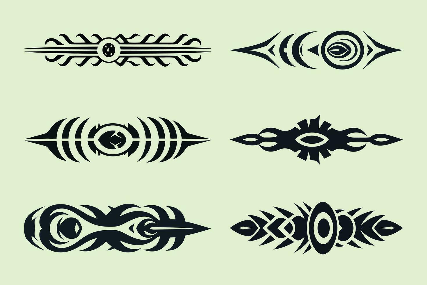 plano tribal tatuaje fronteras elemento vector