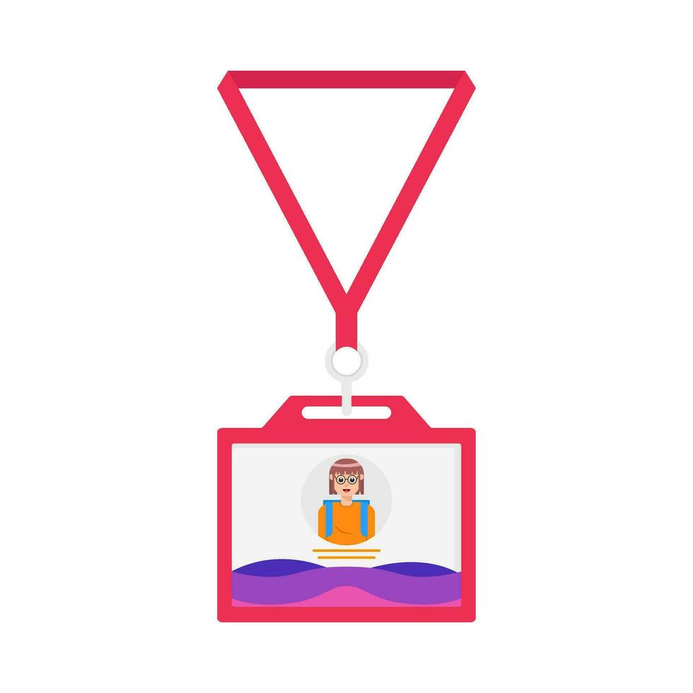 lanyard id card illustration vector