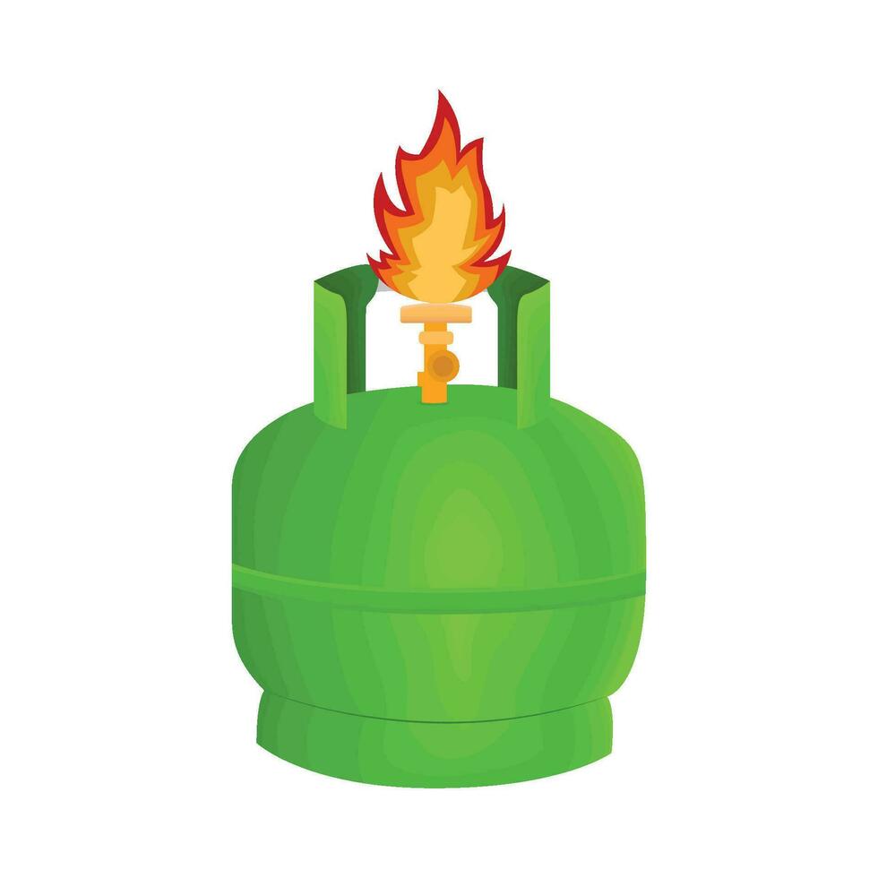 gas glp con fuego ilustración vector