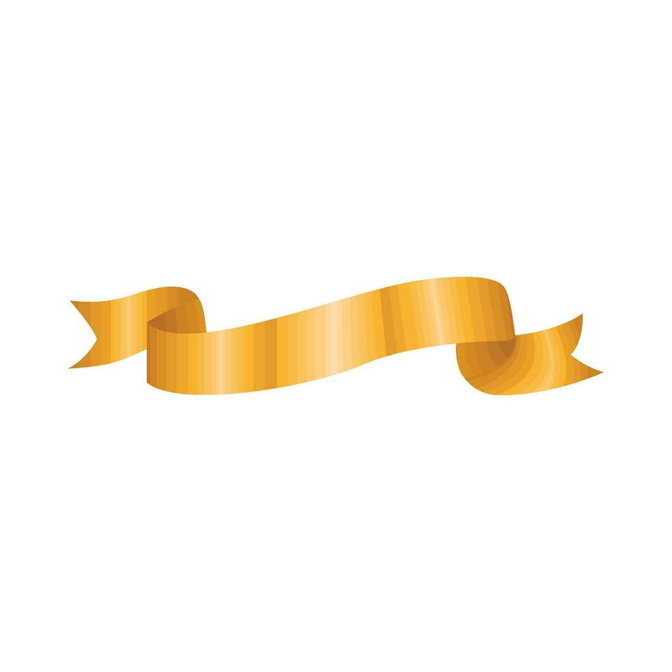 ribbon banner gold illustration vector
