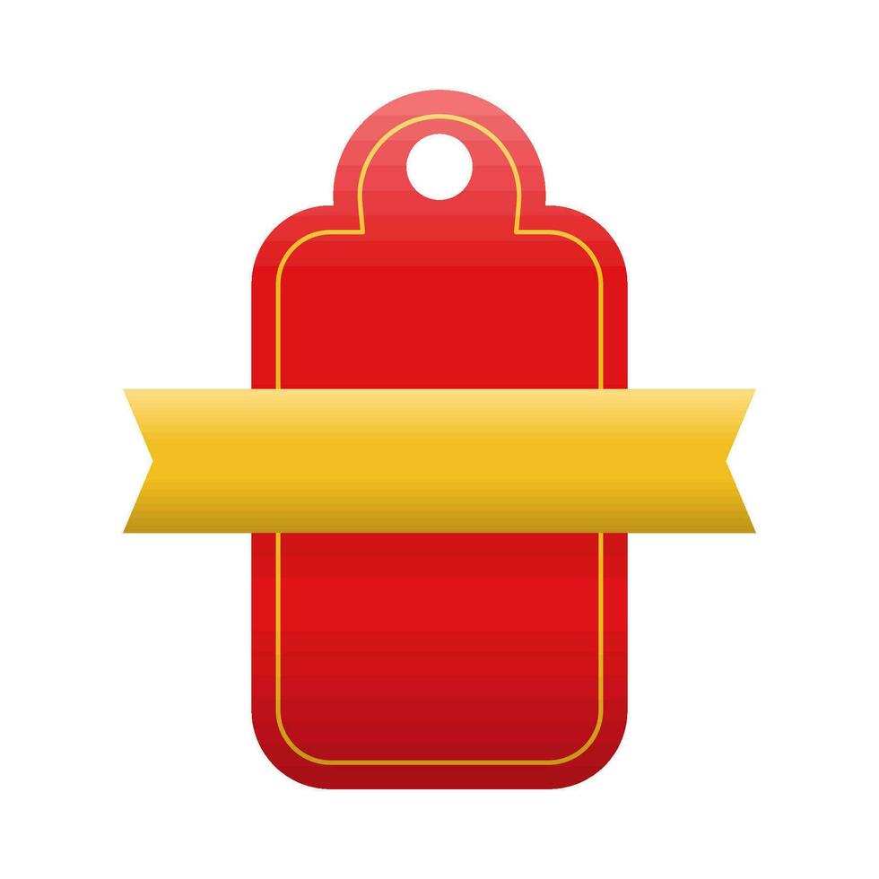 stickerr price red with ribbon yellow illustration vector