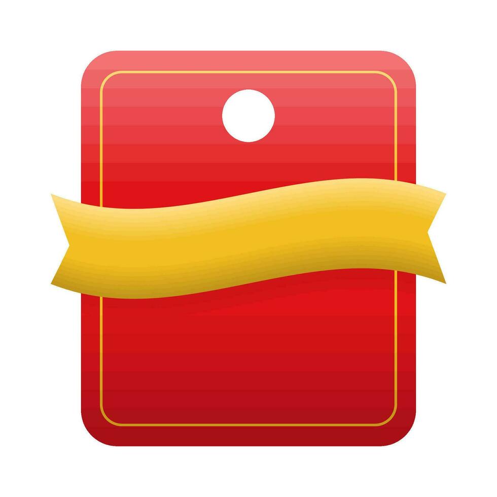 stickerr price red with ribbon yellow illustration vector