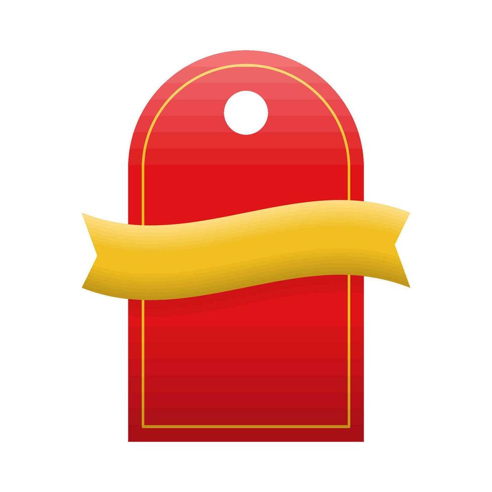 stickerr price red with ribbon yellow illustration vector
