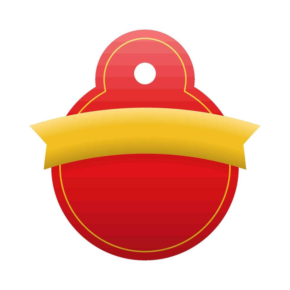 stickerr price red with ribbon yellow illustration vector