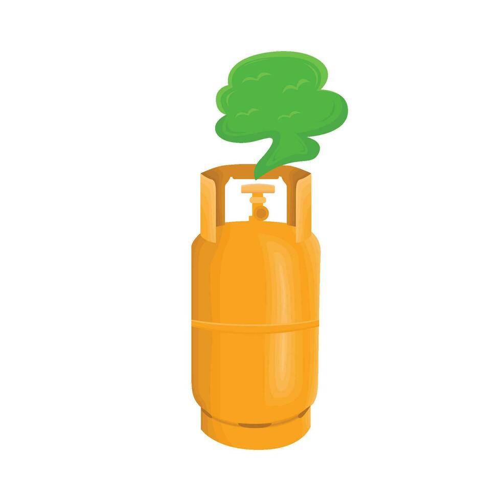 gas LPG  with gas smell illustration vector