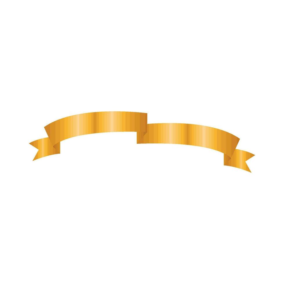 ribbon banner gold illustration vector