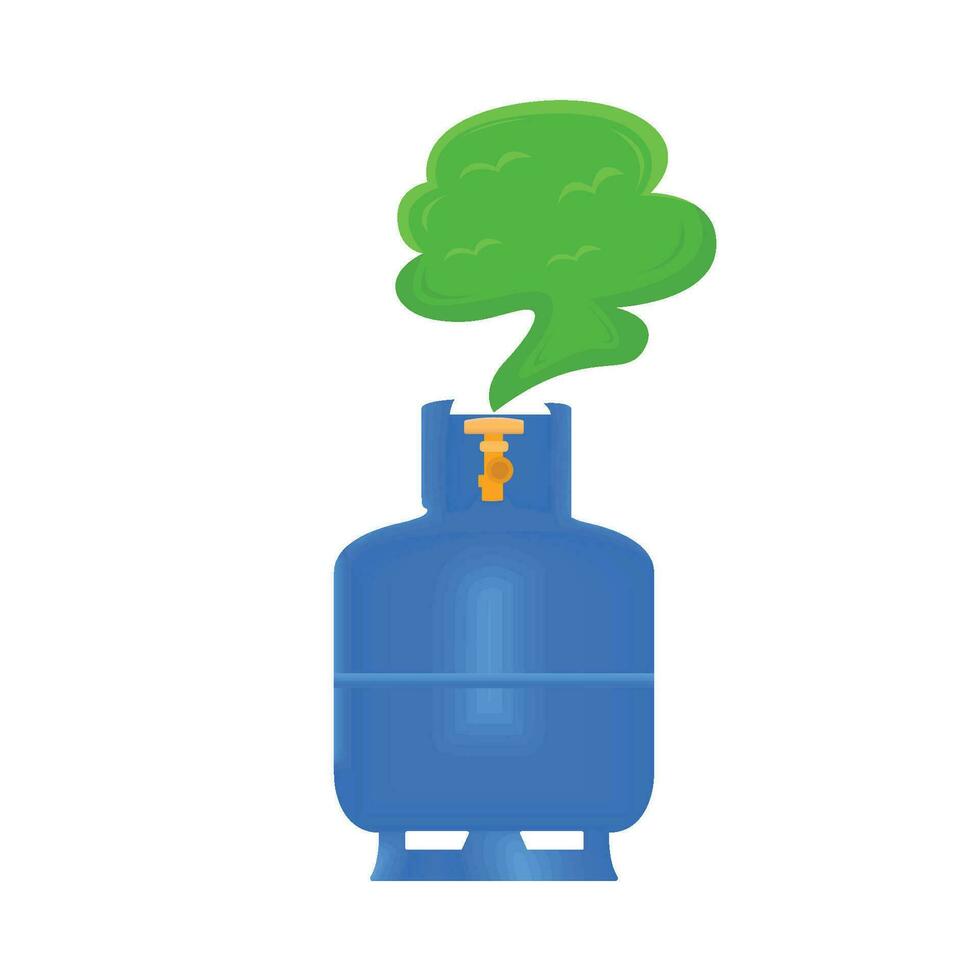 gas LPG  with gas smell illustration vector